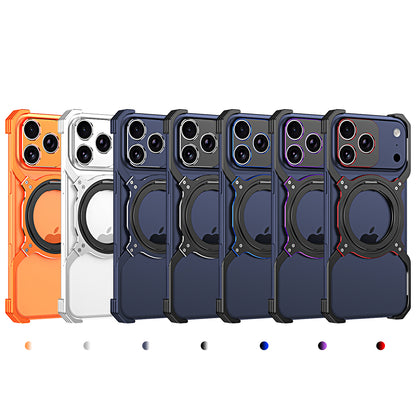 iy Bicolor MagSafe Pivot Ring Stand Case Cover with Lens Protector