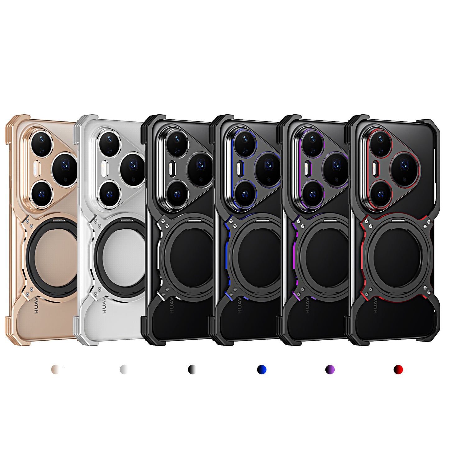 iy Bicolor MagSafe Pivot Ring Stand Case Cover with Lens Protector