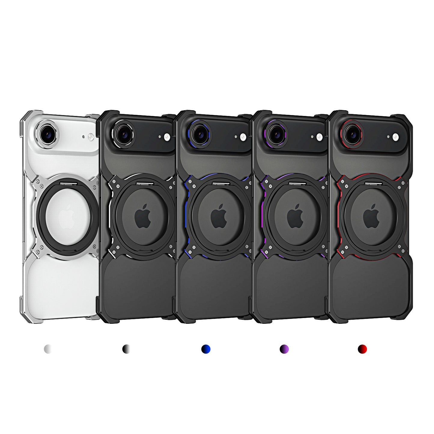 iy Bicolor MagSafe Pivot Ring Stand Case Cover with Lens Protector