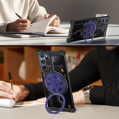 iy Bicolor Armor MagSafe Aluminum Alloy Kickstand Shockproof Metal Case Cover