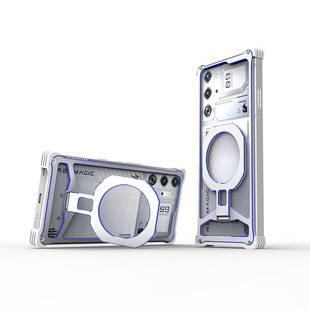 iy Bicolor Iron Palm MagSafe Aluminum Alloy Kickstand Shockproof Metal Case Cover