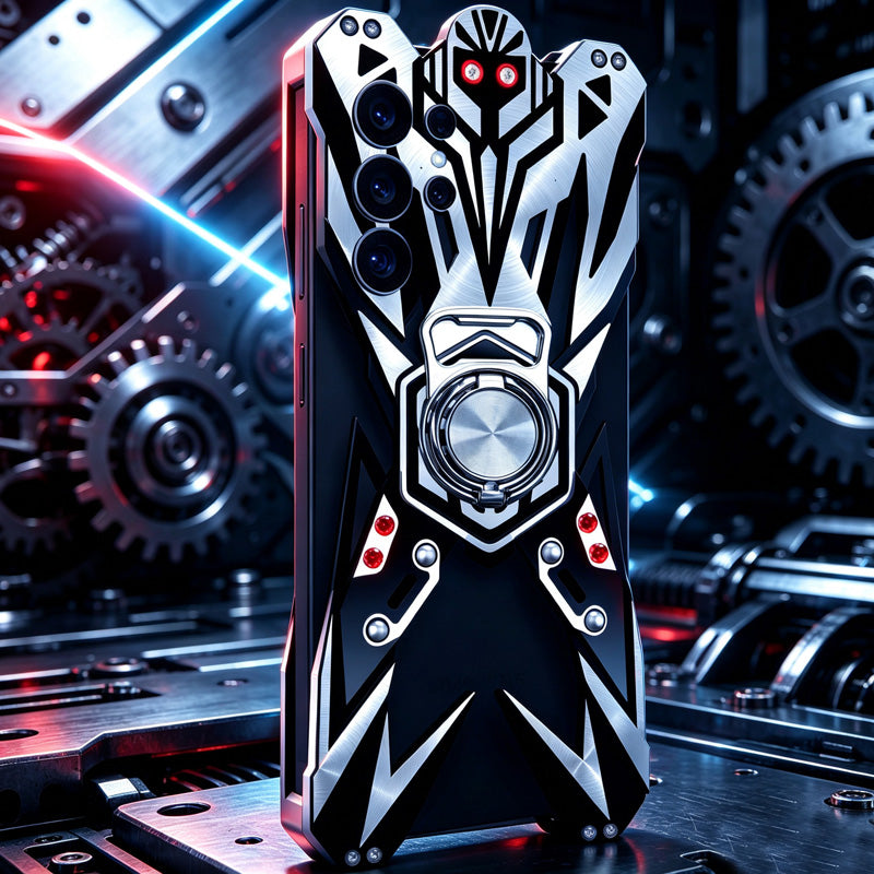 SIMON Thanos Aviation Aluminum Alloy Shockproof Armor Metal Case Cover with Magnetic Bracket