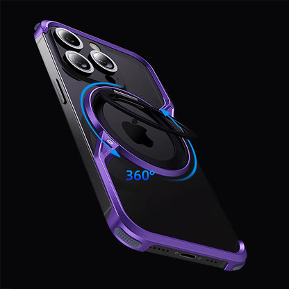 Armor King S Shell MagSafe Fulcrum Ring Stand Air Cushion Metal Case Cover