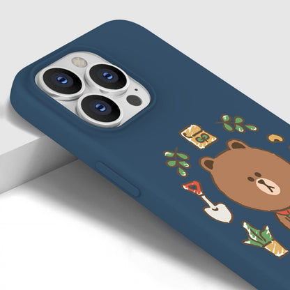 Line Friends Liquid Silicone Soft Color Jelly Protective Case Cover