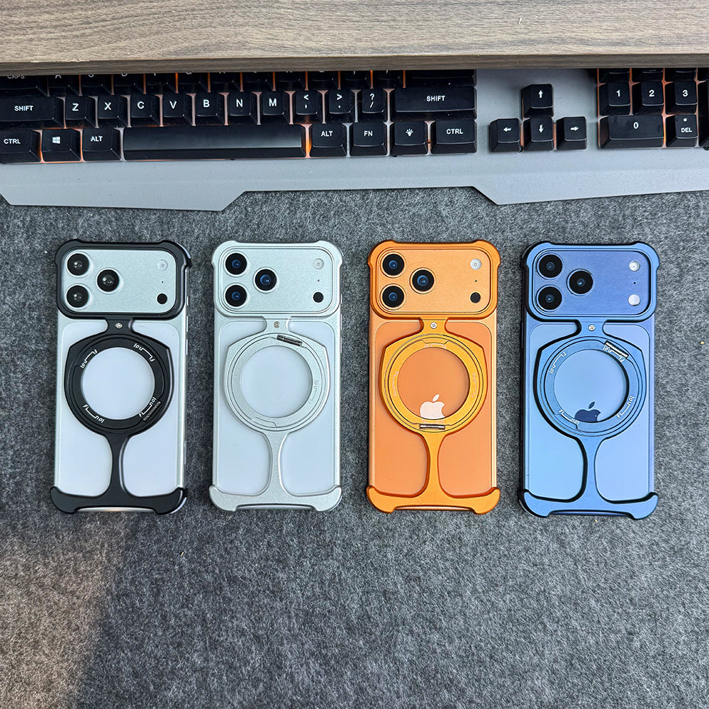 Armor King Trophy MagSafe Pivot Ring Stand Air Cushion Metal Case Cover