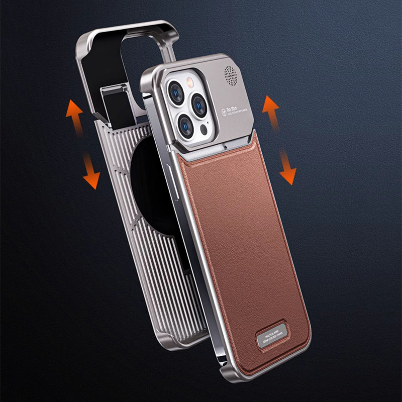 Armor King Aluminum+Leather Heat Dissipation Aromatherapy Protective Cover Case