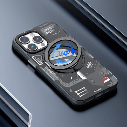 YOUNGKIT Starship MagSafe 360° Pivot Ring Stand Anti-Scratch Shockproof Case Cover