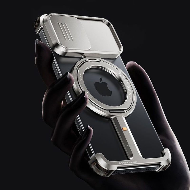 Oatsbasf Hidden π MagSafe Pivot Ring Stand Air Cushion Metal Case Cover