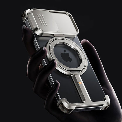 Oatsbasf Hidden π MagSafe Pivot Ring Stand Air Cushion Metal Case Cover