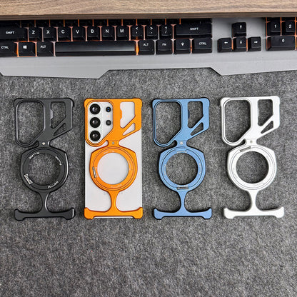 Armor King Trophy MagSafe Pivot Ring Stand Air Cushion Metal Case Cover