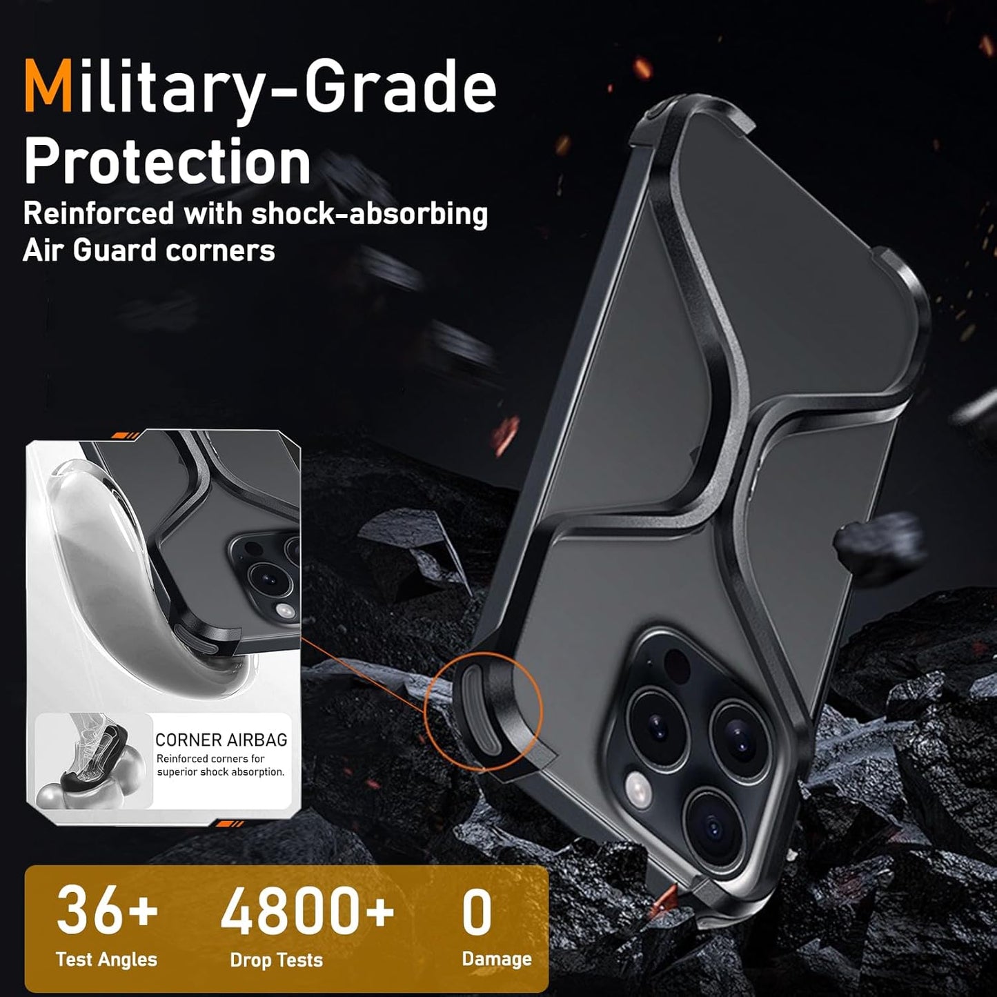 Armor King X-max Heat Dissipation Shockproof Aluminum Metal Bumper Case Cover