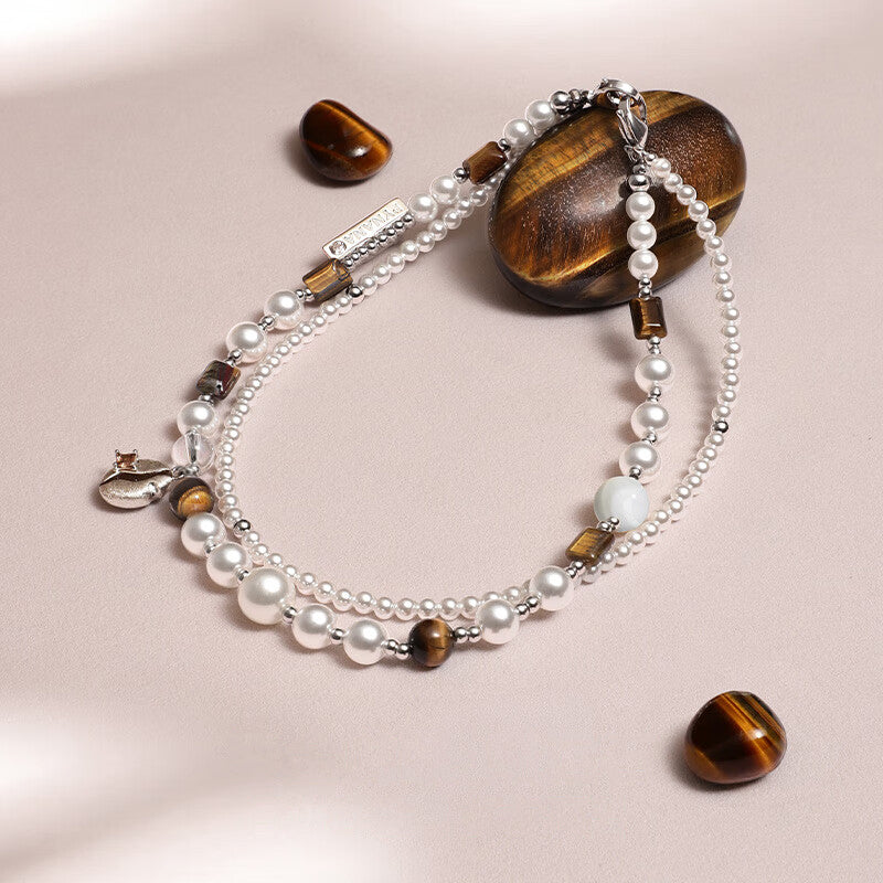 PYNANA Jewelry Aesthetics & Handcraft Hand Chain Phone Charm Beads Strap Pearl Lanyard