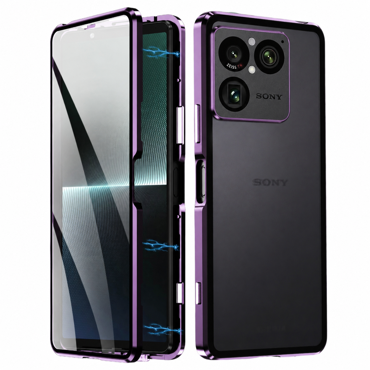 Armor King Magic Cube Anti-Spy Privacy / HD Clear Tempered Glass + Metal + PC Magnetic Case Cover