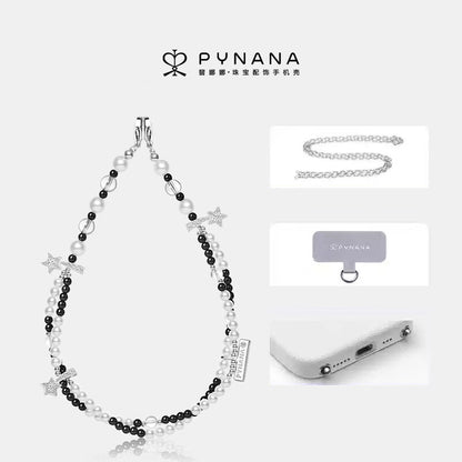 PYNANA Jewelry Aesthetics & Handcraft Multifunctional Chain Phone Charm Beads Strap Pearl Lanyard