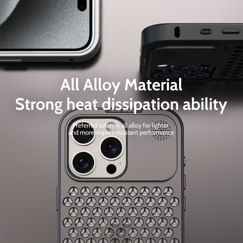 R-Just Aluminum Metal Heat Dissipation Aromatherapy Protective Case Cover