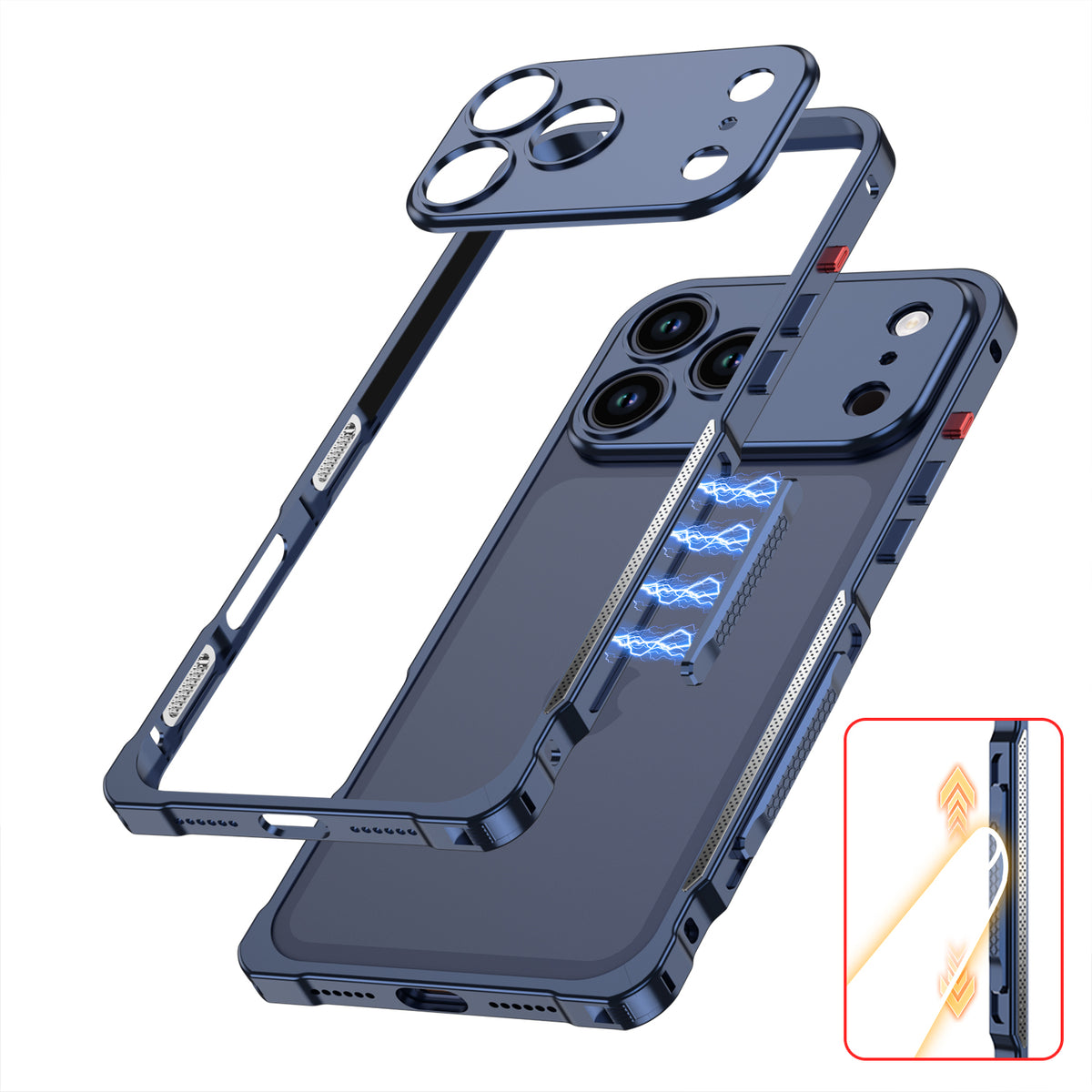 Armor King Lens Protector Heat Dissipation Stress Relief Edc Fidget Metal Bumper Case Cover