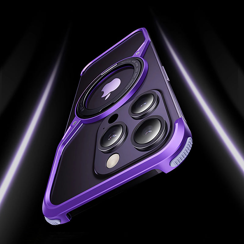 Armor King S Shell MagSafe Fulcrum Ring Stand Air Cushion Metal Case Cover