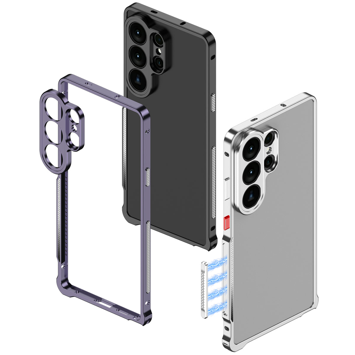 Armor King Lens Protector Heat Dissipation Stress Relief Edc Fidget Metal Bumper Case Cover