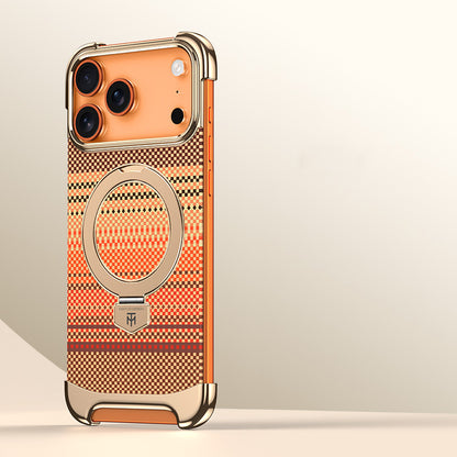 Armor King Artistic MagSafe Borderless Pivot Ring Stand Case Cover