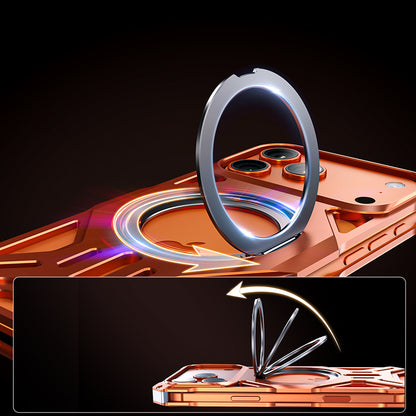 Armor King Hegemony MagSafe Pivot Ring Stand Aluminum Alloy Metal Case Cover