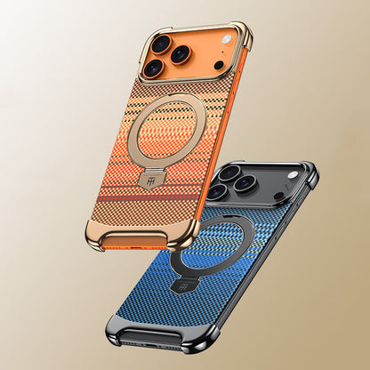 Armor King Artistic MagSafe Borderless Pivot Ring Stand Case Cover