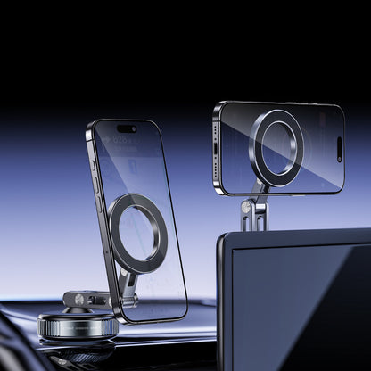 Armor King Vacuum Suction Magnetic Phone Mount 3-Axis Foldable Car Navigation Bracket