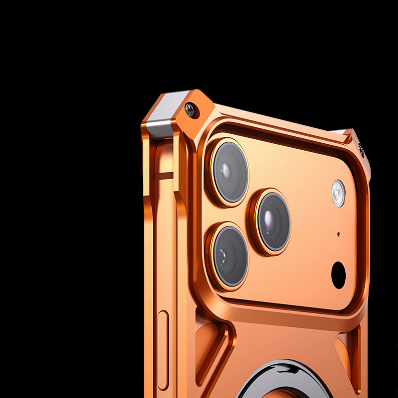 Armor King Hegemony MagSafe Pivot Ring Stand Aluminum Alloy Metal Case Cover