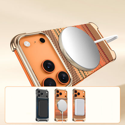 Armor King Artistic MagSafe Borderless Pivot Ring Stand Case Cover