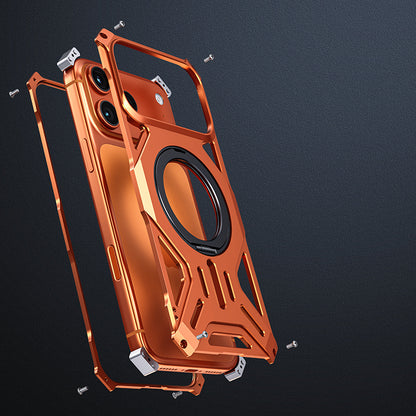 Armor King Hegemony MagSafe Pivot Ring Stand Aluminum Alloy Metal Case Cover