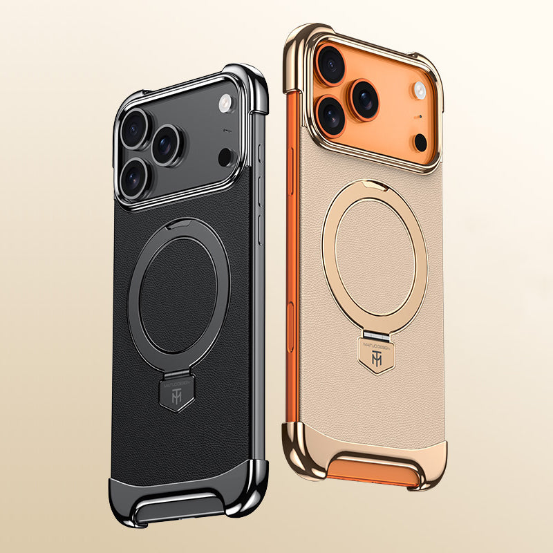 Armor King Artistic MagSafe Borderless Pivot Ring Stand Case Cover