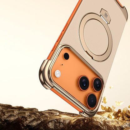 Armor King Artistic MagSafe Borderless Pivot Ring Stand Case Cover