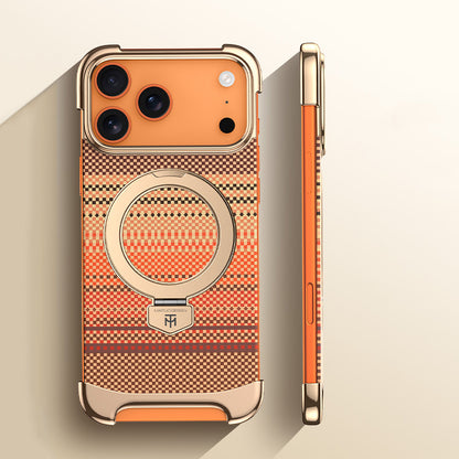 Armor King Artistic MagSafe Borderless Pivot Ring Stand Case Cover