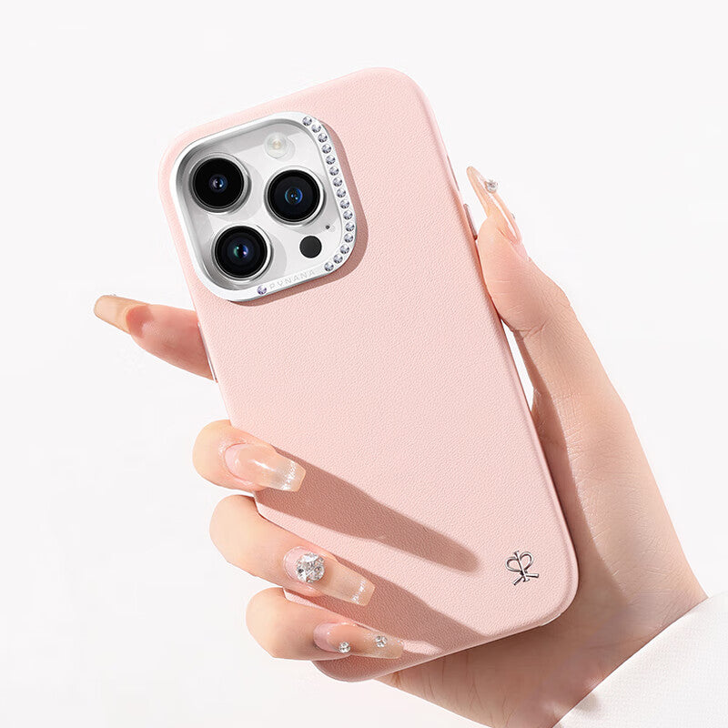 PYNANA Starry Jewelry Aesthetics & Handcraft MagSafe Faux Leather Protective Case Cover