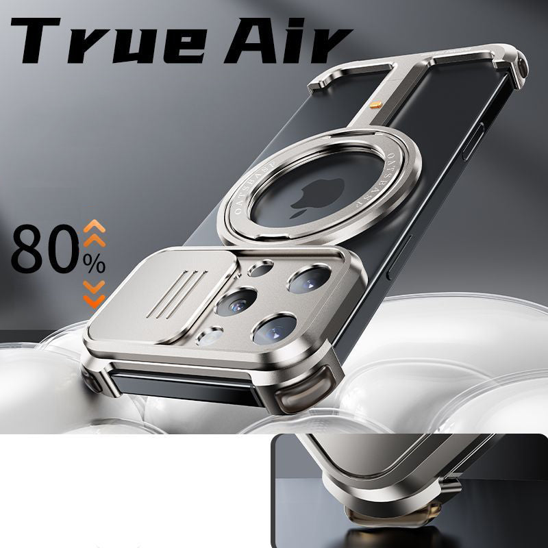 Oatsbasf Hidden π MagSafe Pivot Ring Stand Air Cushion Metal Case Cover