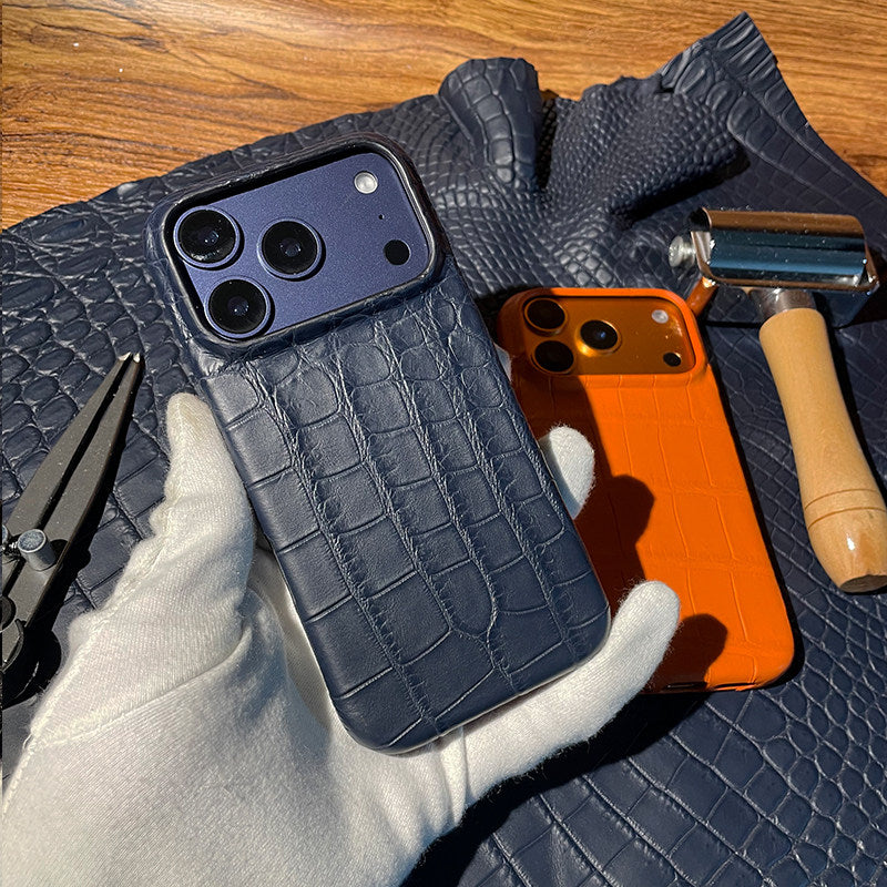 i-idea Handmade Luxury Crocodile Skin Genuine Leather Case Cover