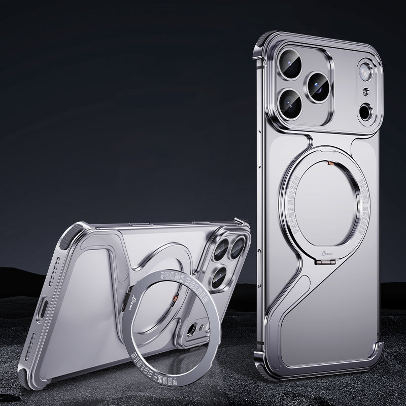 Armor King Z Shell MagSafe Pivot Ring Stand Air Cushion Metal Case Cover