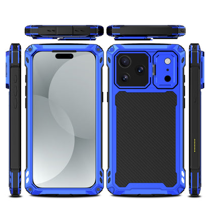 Armor King Silver Shield MagSafe Lens Protector Kickstand Military Heavy Duty Metal Case