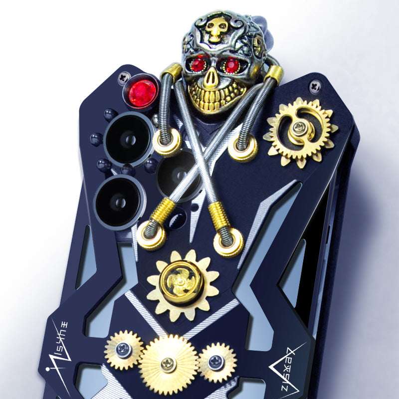 SIMON Steam Life x Thor Mechanical Gear Heavy Metal Punk Case Cover with Extra Backplane