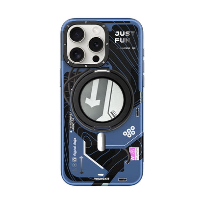 YOUNGKIT Starship MagSafe 360° Pivot Ring Stand Anti-Scratch Shockproof Case Cover