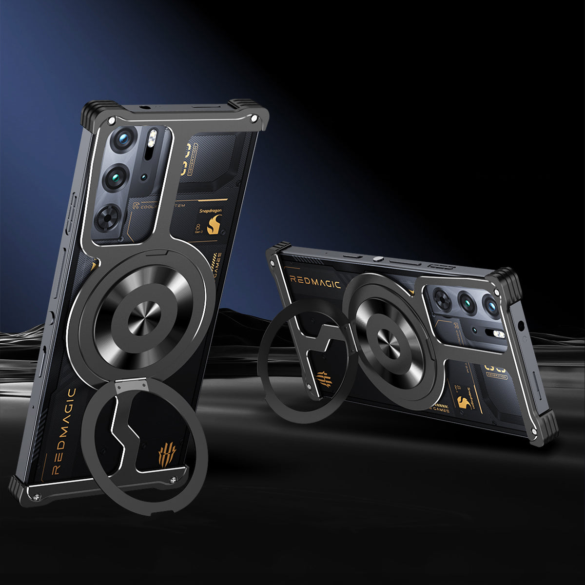 iy Bicolor Armor MagSafe Aluminum Alloy Kickstand Shockproof Metal Case Cover