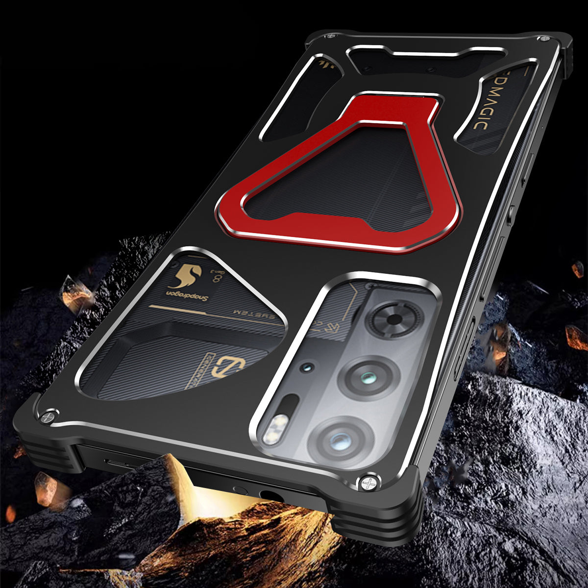 iy Bicolor Transformers Shockproof Aluminum Alloy Kickstand Metal Case Cover