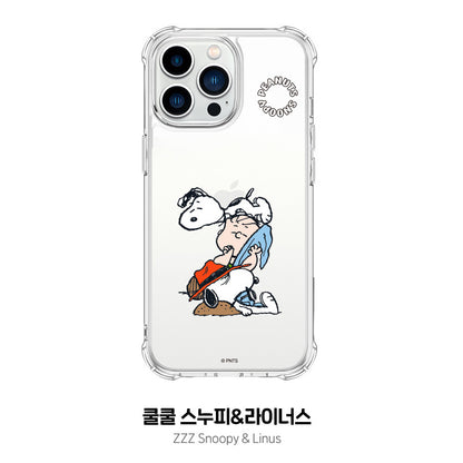 Peanuts Snoopy Clear Air Cushion Reinforced Bulletproof Jelly Hard Case Cover