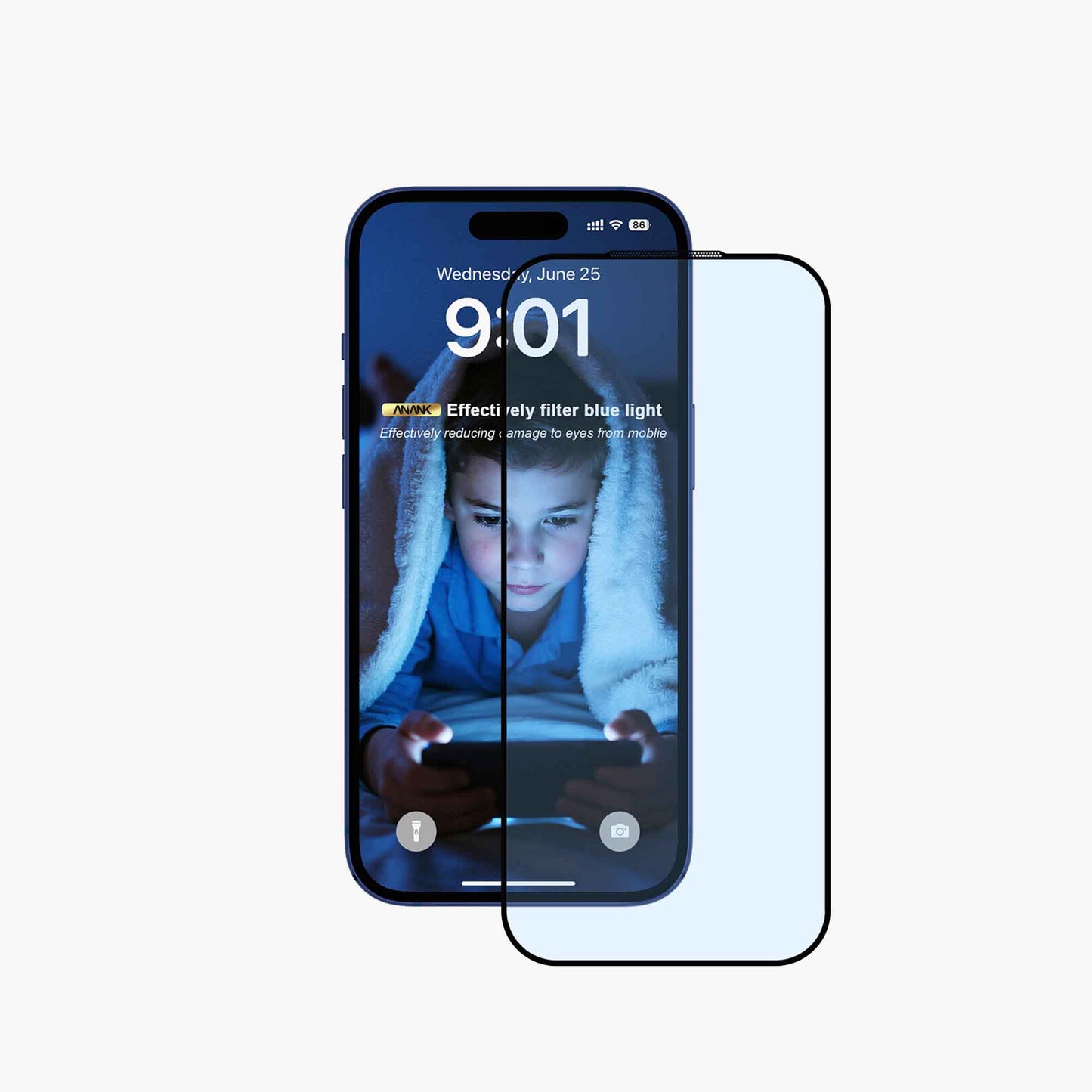 ANANK 9H Hardness Full Coverage Tempered Glass Screen Protector Film