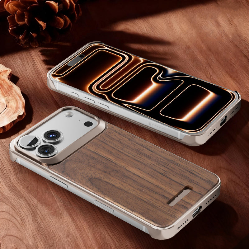 Armor King MagSafe Aluminum+Wood Heat Dissipation Aromatherapy Protective Cover Case