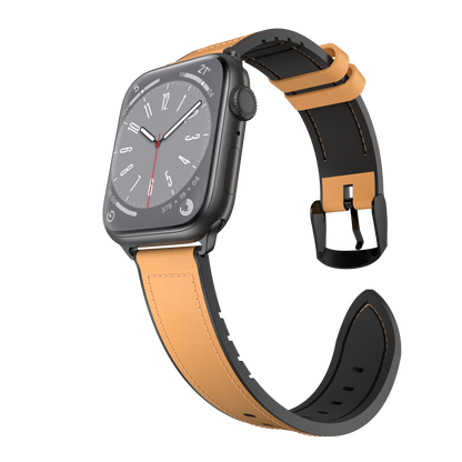 SwitchEasy Hybrid Silicone-Leather Watch Band for Apple Watch