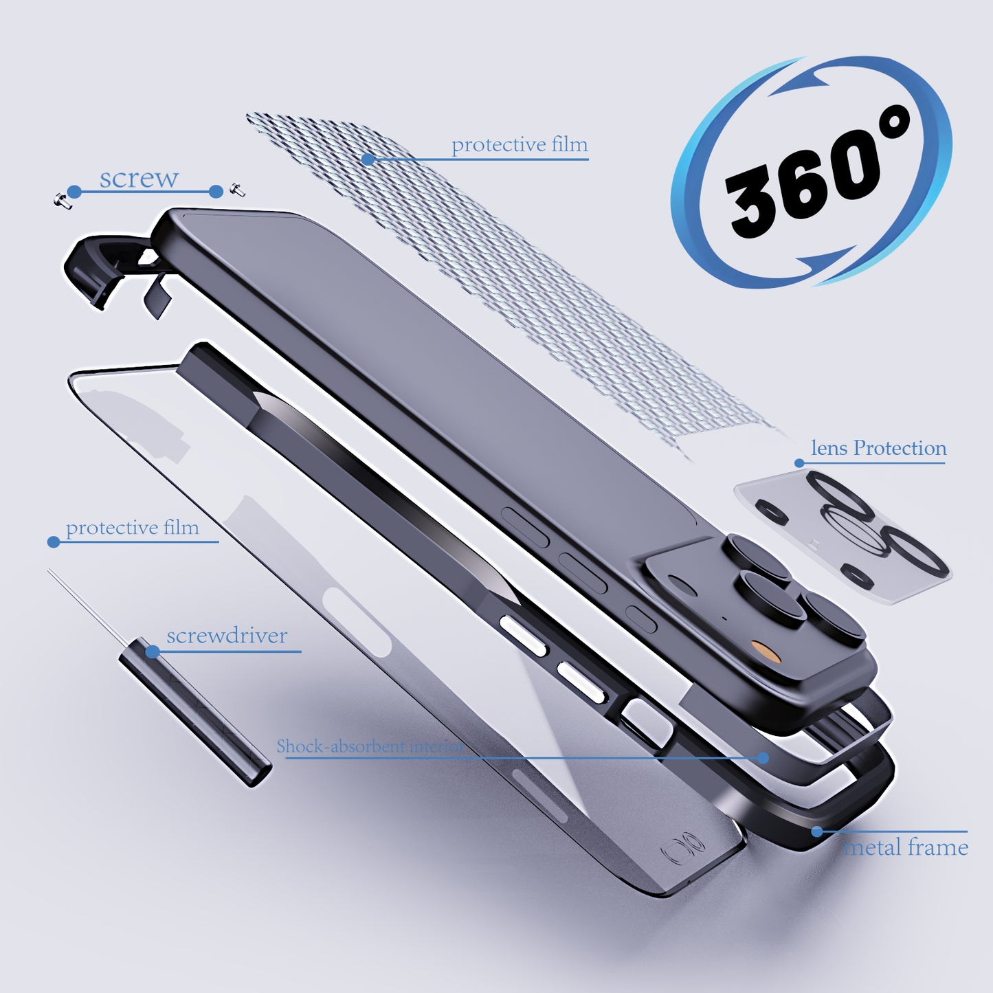 Luphie Razor Strong Protection Military Grade Drop Tested Metal Phone Case