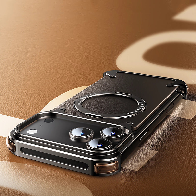 Oatsbasf MagSafe 360° Rotatable Magnetic Ring Stand Air Cushion Metal Case Cover