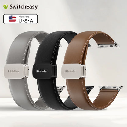 SwitchEasy Classic Genuine Leather Apple Watch Loop Watch Strap