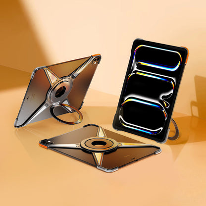 Amor King X 360° Magsafe Pivot Ring Stand True Air Shockproof Metal Alloy Case for Apple iPad