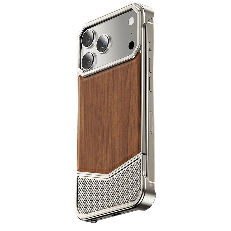 Oatsbasf MagSafe Metal+Wood Extraordinary Sliding Case Cover